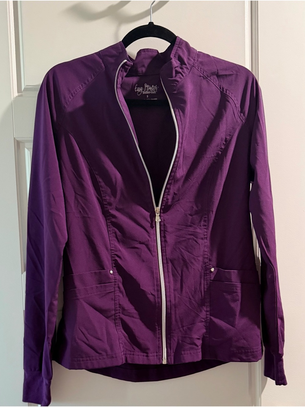 Women's Purple Zip-Front Scrub Jacket